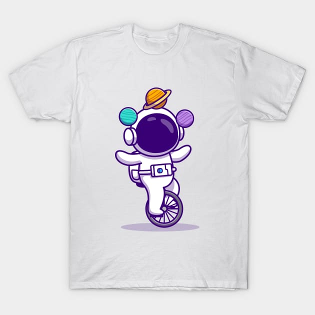 Astronaut Unicycle T-Shirt by Mako Design 